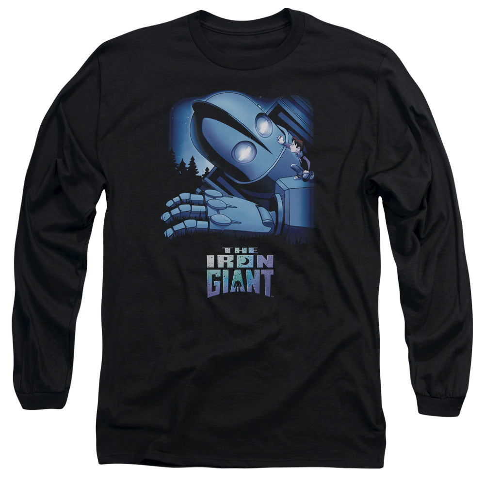 Iron Giant Giant And Hogarth Mens Long Sleeve Shirt Black Officially Licensed