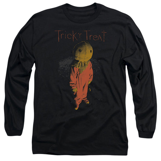 Trick R Treat Leaves Mens Long Sleeve Shirt Black Officially Licensed