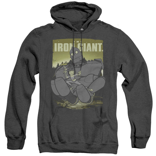 Iron Giant Helping Hand Heather Mens Hoodie Black