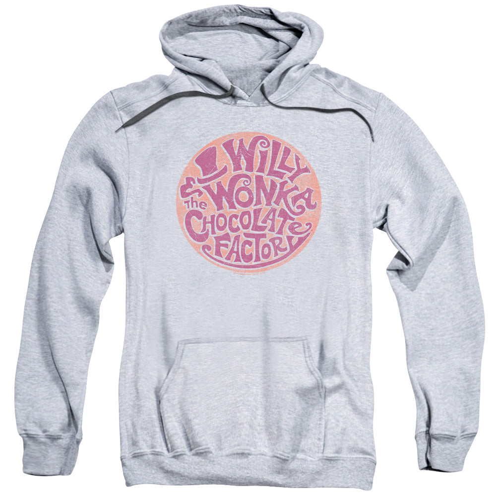 Willy Wonka And The Chocolate Factory Circle Logo Mens Hoodie Athletic Heather