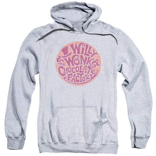 Willy Wonka And The Chocolate Factory Circle Logo Mens Hoodie Athletic Heather
