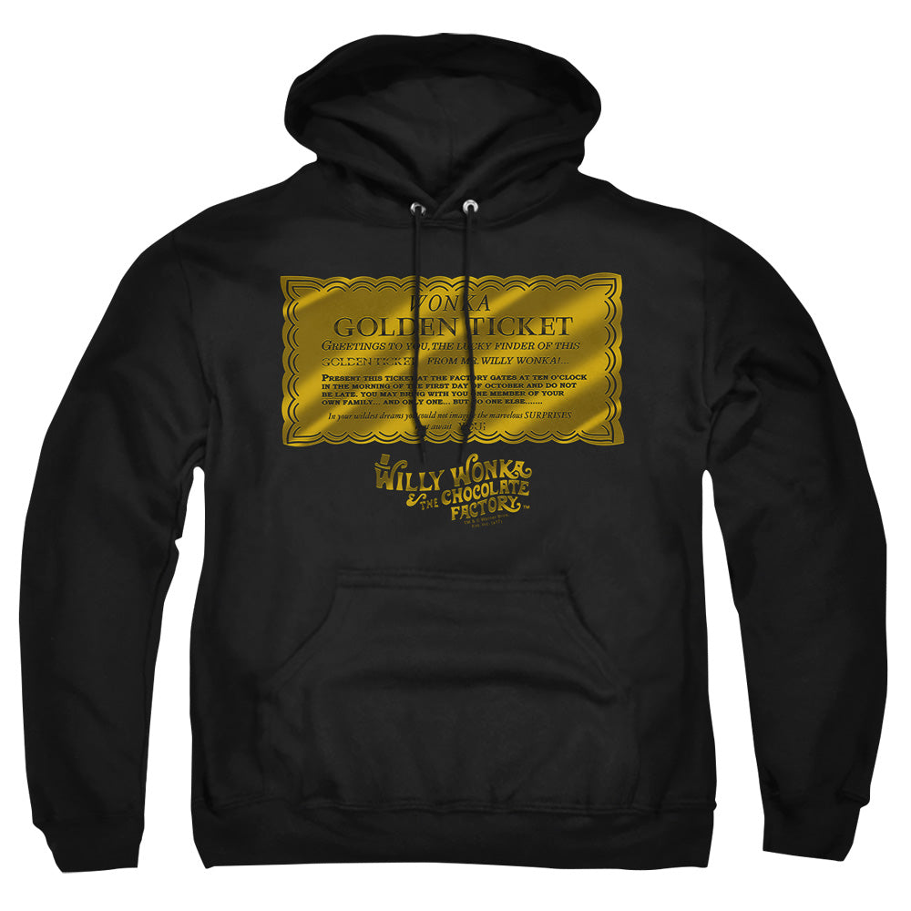 Willy Wonka And The Chocolate Factory Golden Ticket Mens Hoodie Black