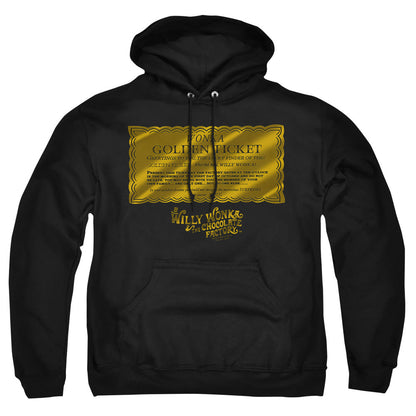 Willy Wonka And The Chocolate Factory Golden Ticket Mens Hoodie Black