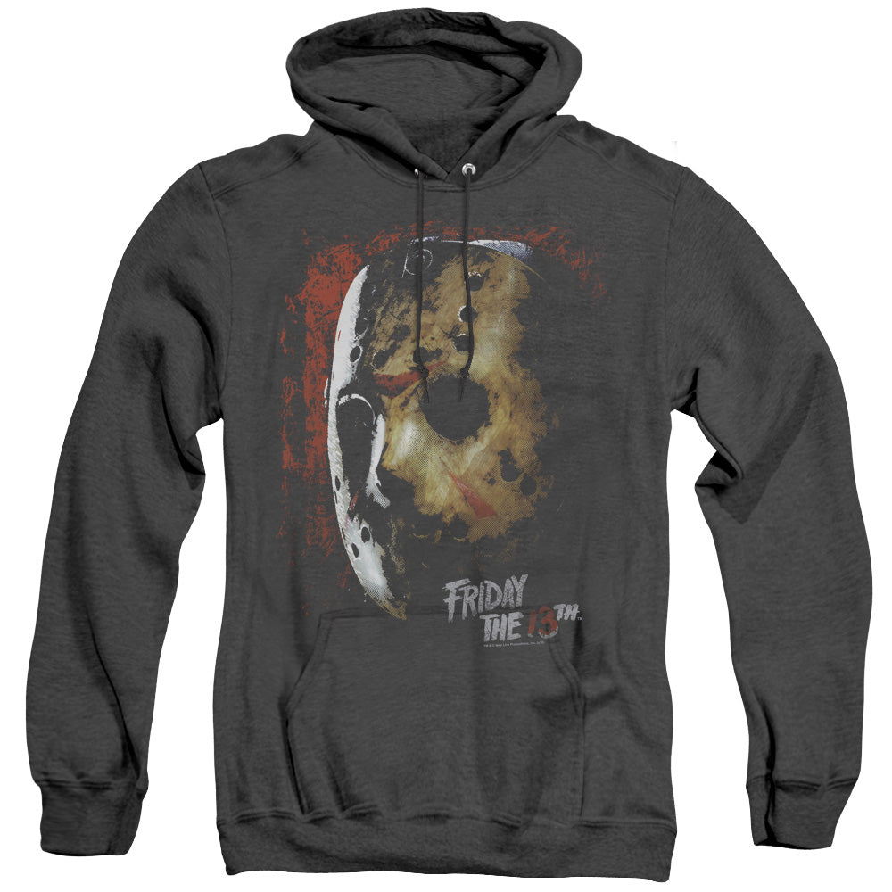 Friday The 13Th Mask Of Death Heather Mens Hoodie Black
