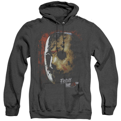 Friday The 13Th Mask Of Death Heather Mens Hoodie Black