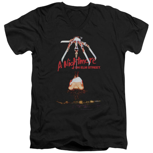 Nightmare On Elm Street Alternate Poster Mens Slim Fit V-Neck T Shirt Black