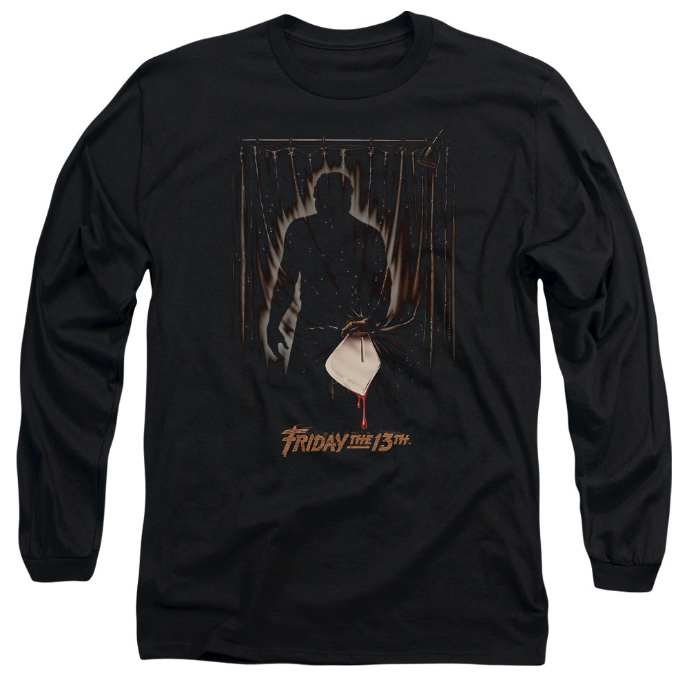 Friday The 13Th Part 3 Poster Mens Long Sleeve Shirt Black Officially Licensed