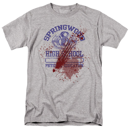 Nightmare On Elm Street Springwood High Victim Mens T Shirt Athletic Heather