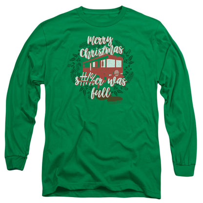 Christmas Vacation It Was Full Mens Long Sleeve Shirt Kelly Green Officially Licensed