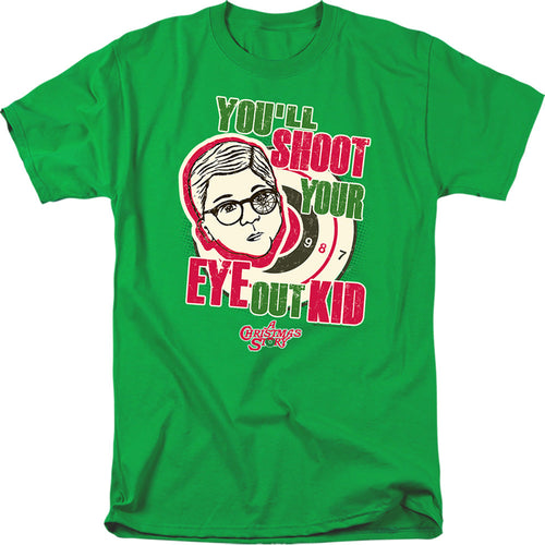 A Christmas Story Youll Shoot Your Eye Out Mens T Shirt Kelly Green