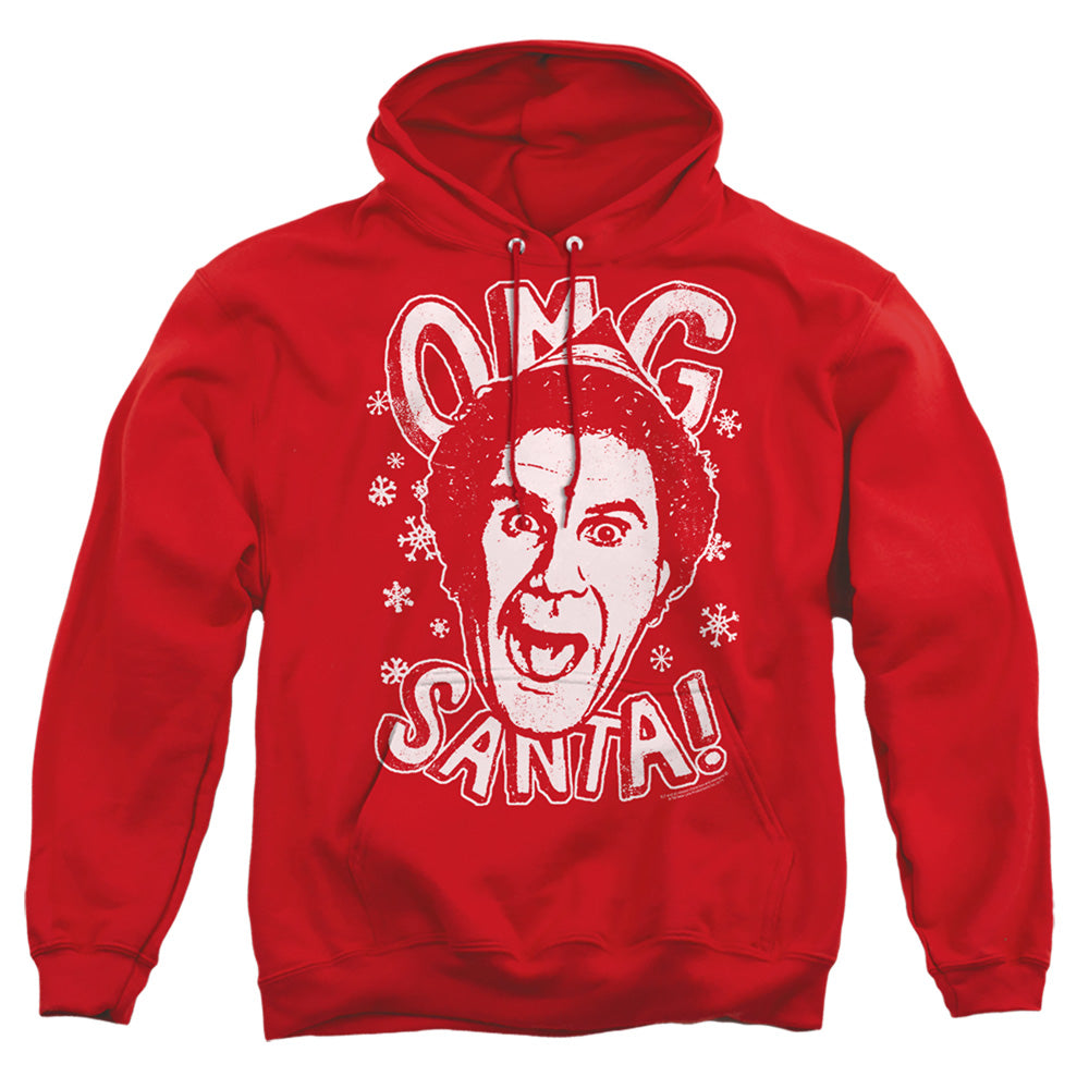 Elf Omg Santa Mens Hoodie Red