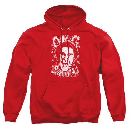 Elf Omg Santa Mens Hoodie Red