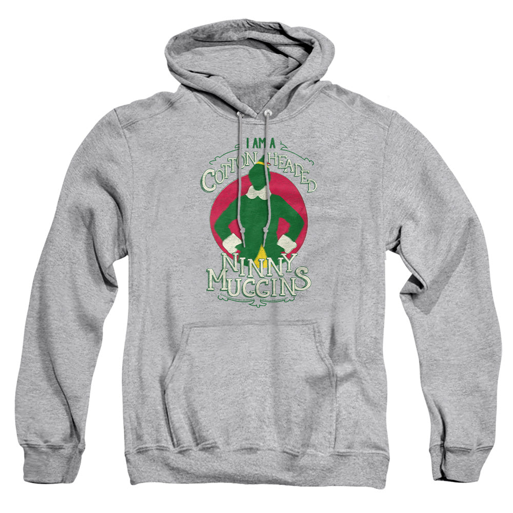 Elf Cotton Headed Mens Hoodie Athletic Heather