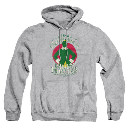 Elf Cotton Headed Mens Hoodie Athletic Heather
