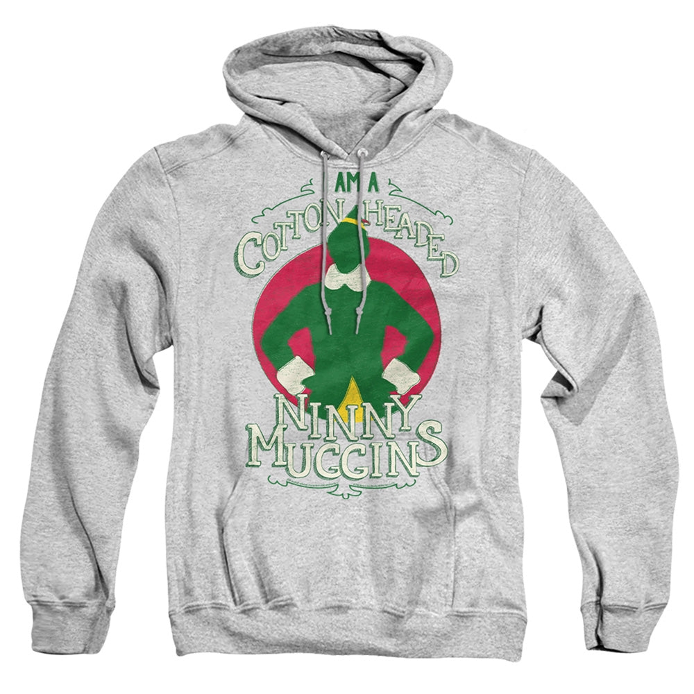 Elf Cotton Headed Mens Hoodie Athletic Heather