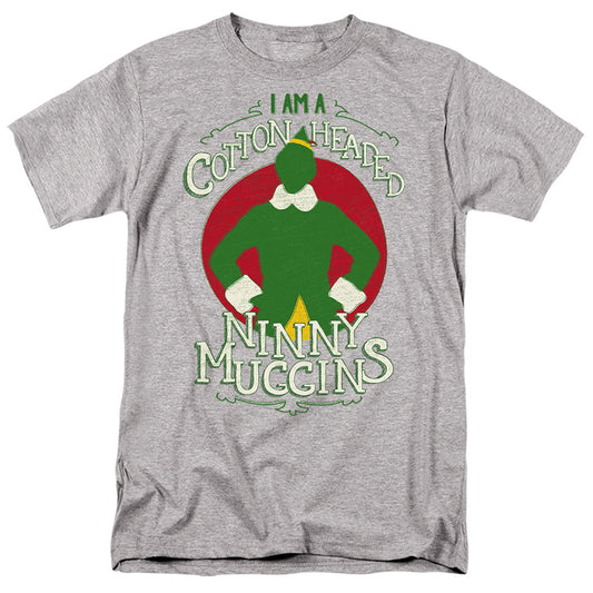 Elf Cotton Headed Mens T Shirt Athletic Heather