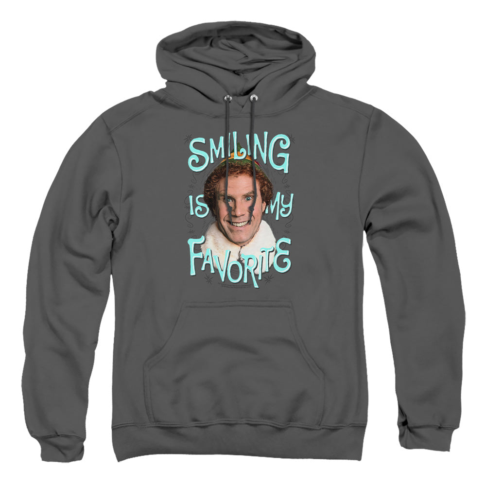 Elf Smiling Mens Hoodie Charcoal