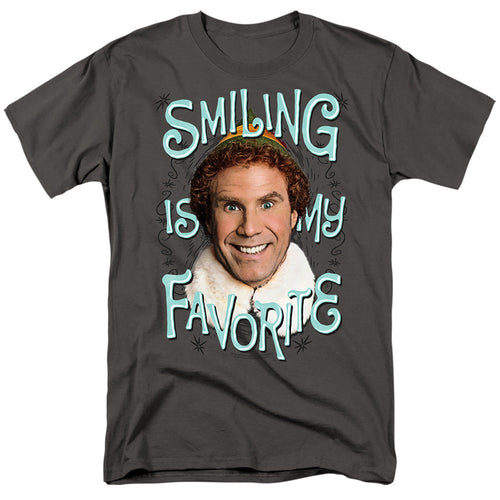 Elf Smiling Mens T Shirt Charcoal