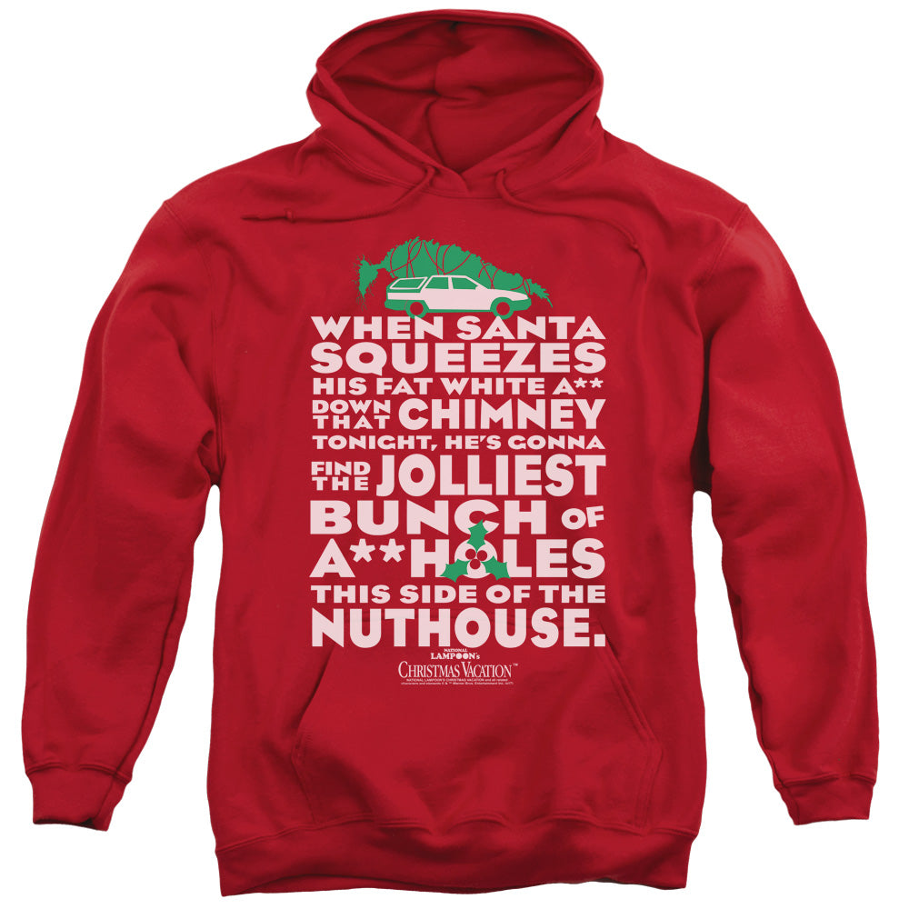 Christmas Vacation Jolliest Bunch Mens Hoodie Red