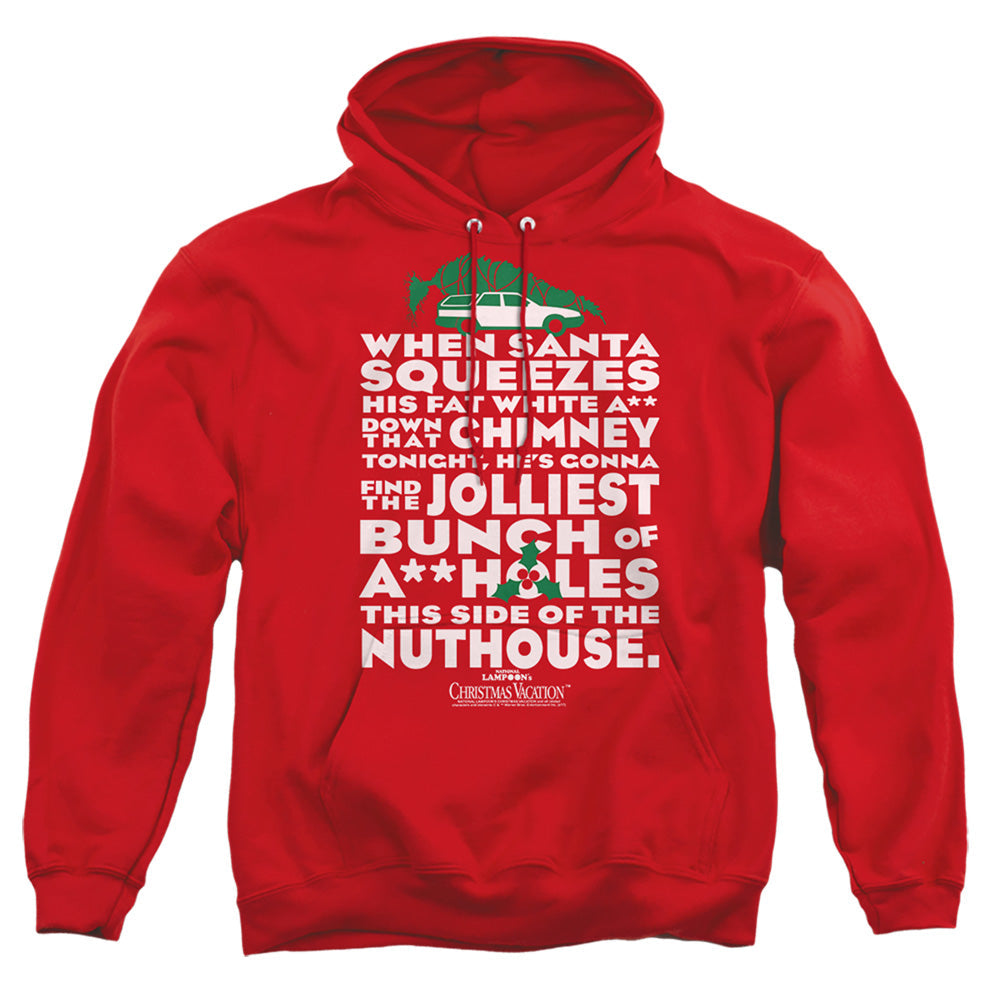 Christmas Vacation Jolliest Bunch Mens Hoodie Red
