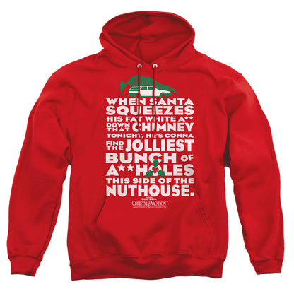 Christmas Vacation Jolliest Bunch Mens Hoodie Red