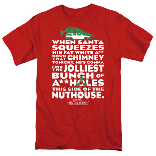Christmas Vacation Jolliest Bunch Mens T Shirt Red