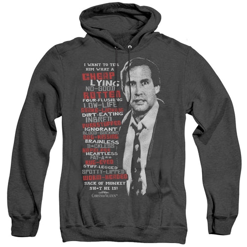 Christmas Vacation Profanities Heather Mens Hoodie Black