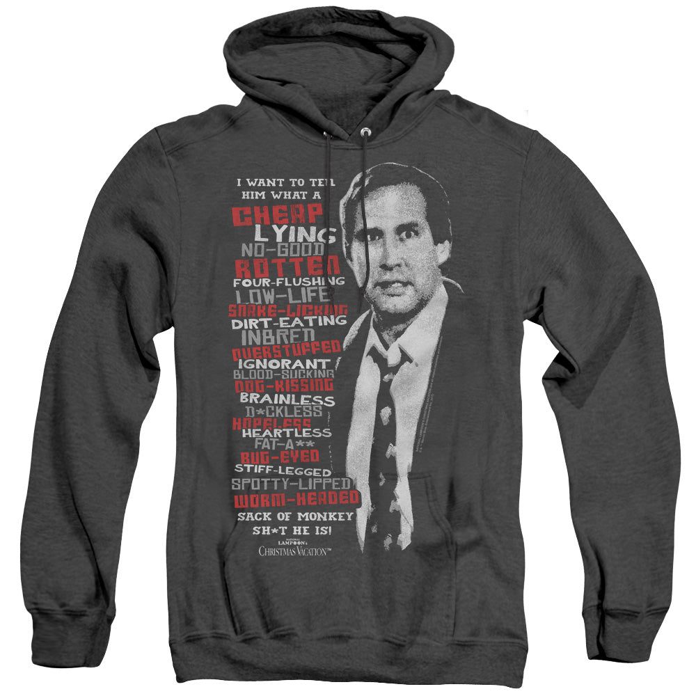Christmas Vacation Profanities Heather Mens Hoodie Black