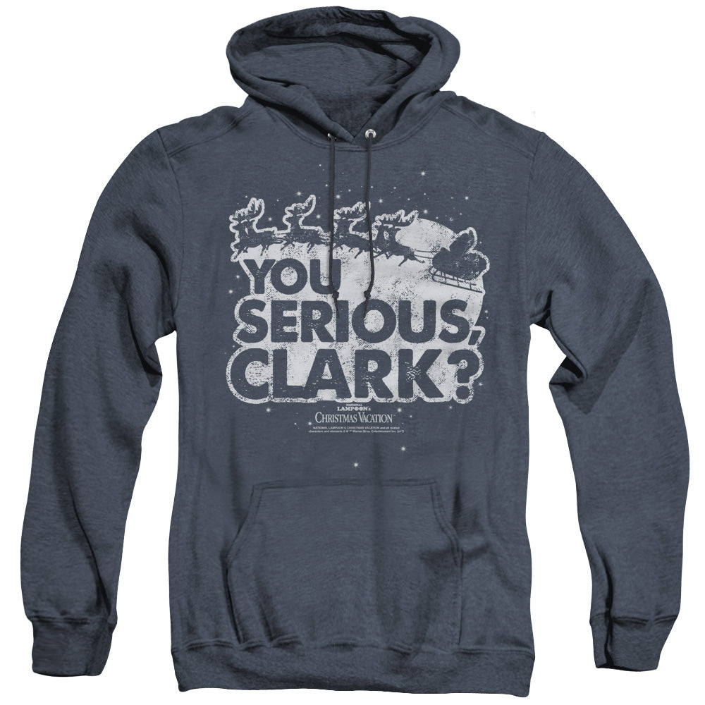 Christmas Vacation You Serious Clark Heather Mens Hoodie Navy