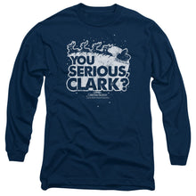 Load image into Gallery viewer, Christmas Vacation You Serious Clark Mens Long Sleeve Shirt Navy Officially Licensed
