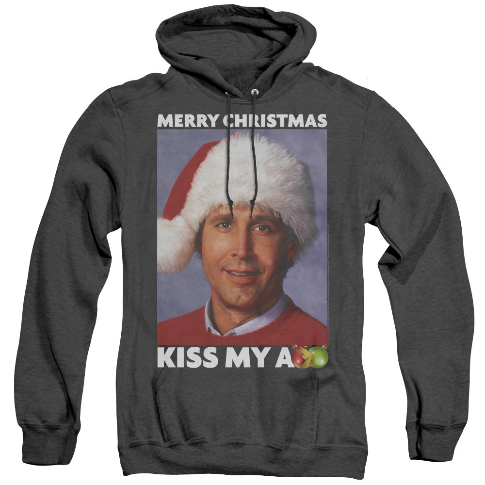 Christmas Vacation Merry Kiss Heather Mens Hoodie Black