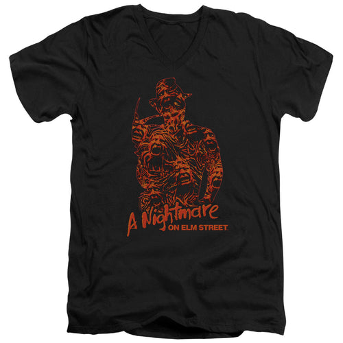 Nightmare On Elm Street Chest Of Souls Mens Slim Fit V-Neck T Shirt Black