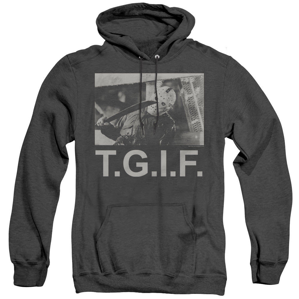 Friday The 13Th Tgif Heather Mens Hoodie Black
