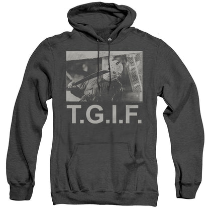 Friday The 13Th Tgif Heather Mens Hoodie Black