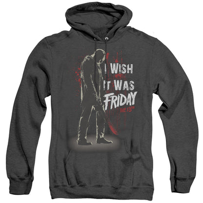 Friday The 13th I Wish It Was Friday Heather Mens Hoodie Black