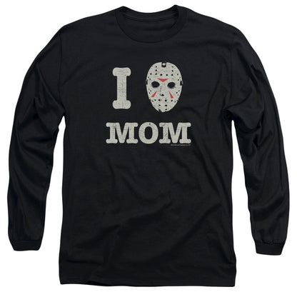 Friday The 13th Mommas Boy Mens Long Sleeve Shirt Black