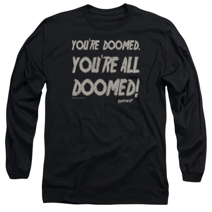 Friday The 13Th Doomed Mens Long Sleeve Shirt Black Officially Licensed