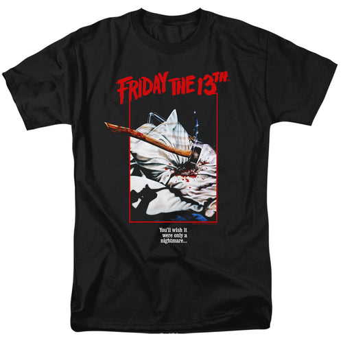 Friday The 13Th Axe Poster Mens T Shirt Black