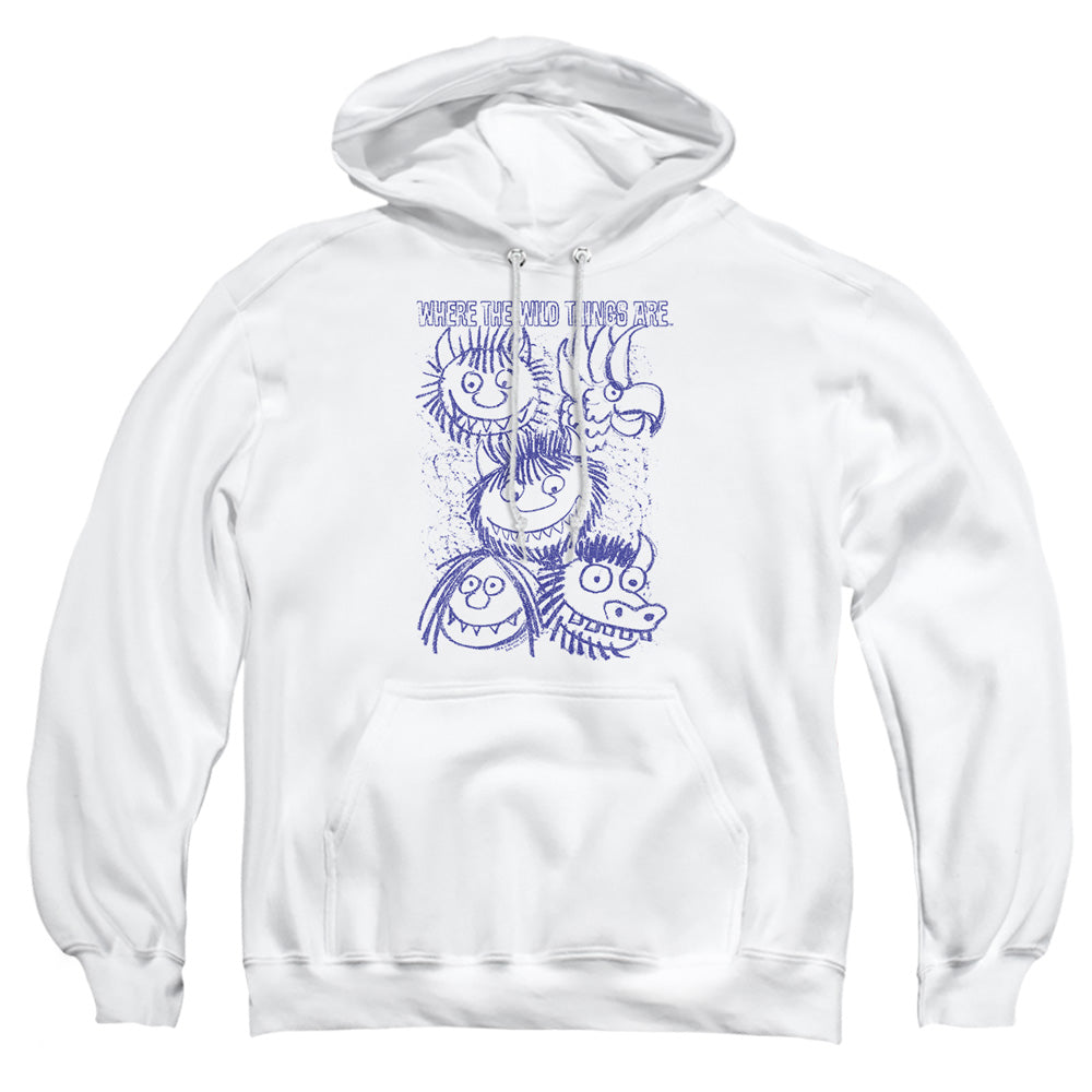Where The Wild Things Are Wild Sketch Mens Hoodie White