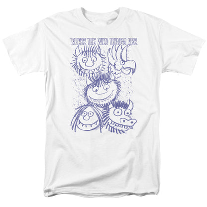 Where The Wild Things Are Wild Sketch Mens T Shirt White