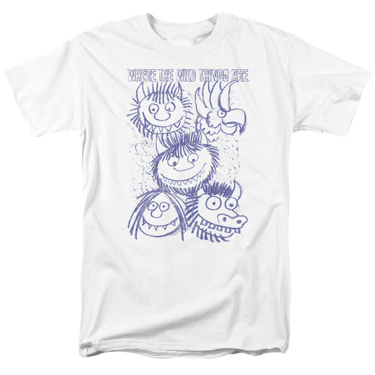 Where The Wild Things Are Wild Sketch Mens T Shirt White