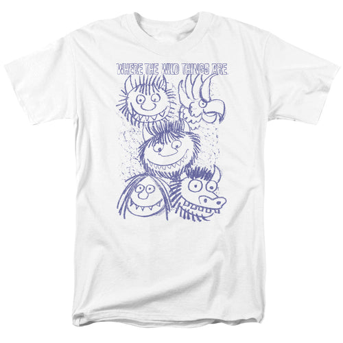 Where The Wild Things Are Wild Sketch Mens T Shirt White
