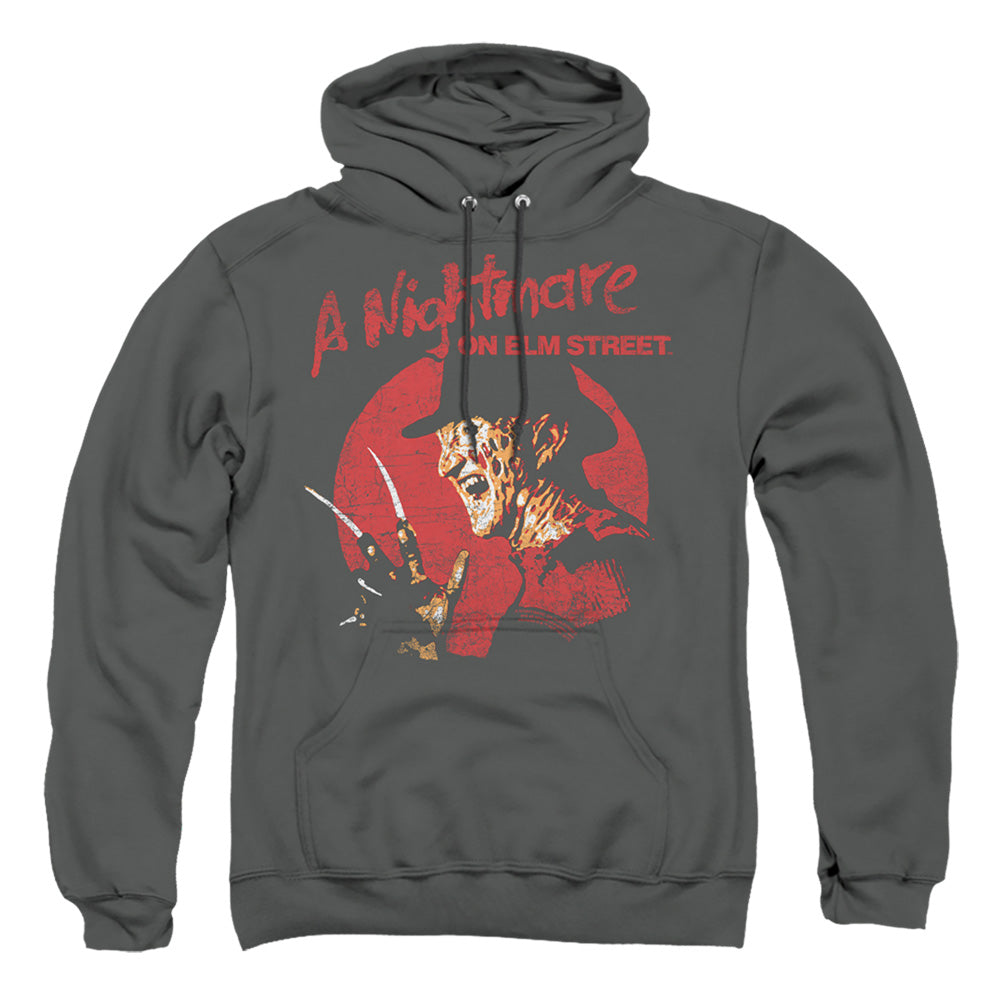 Nightmare On Elm Street Freddy Circle Mens Hoodie Charcoal