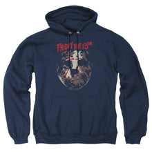 Load image into Gallery viewer, Friday The 13Th Rough Mask Mens Hoodie Navy
