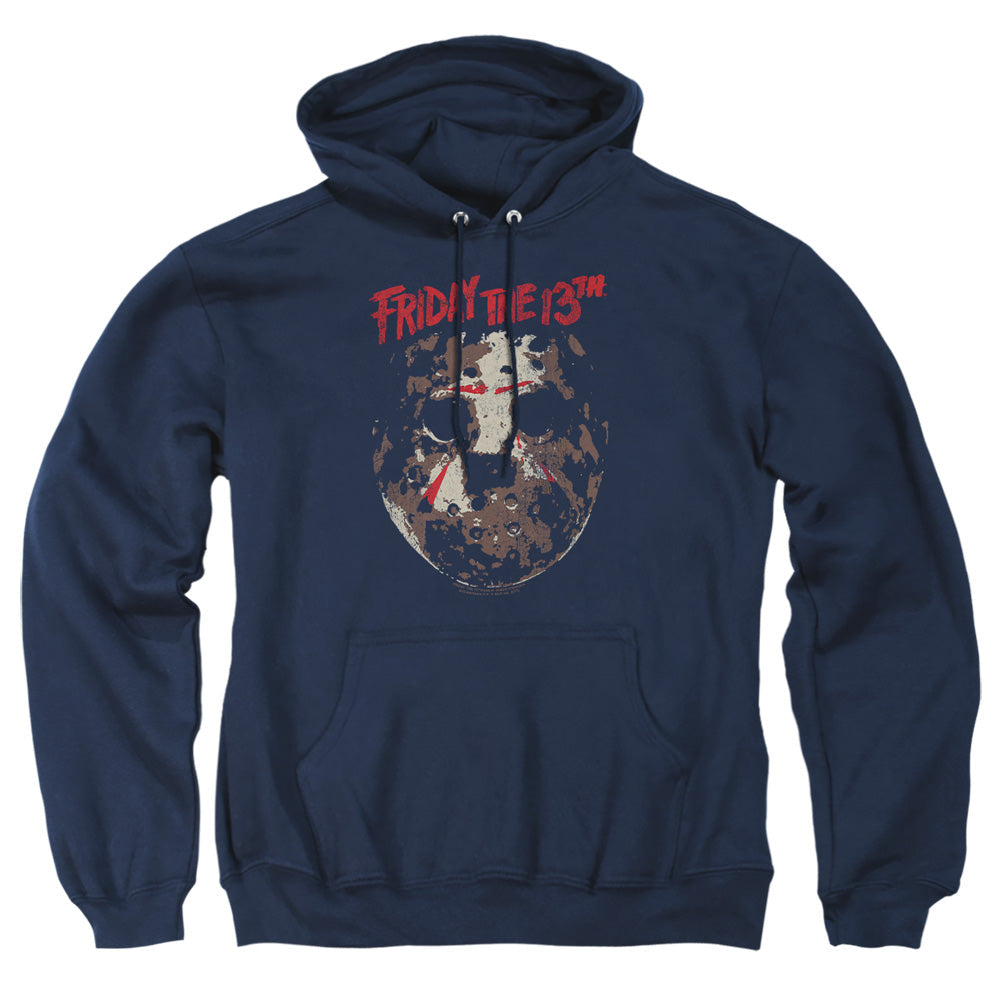 Friday The 13Th Rough Mask Mens Hoodie Navy