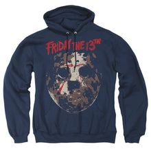 Load image into Gallery viewer, Friday The 13Th Rough Mask Mens Hoodie Navy
