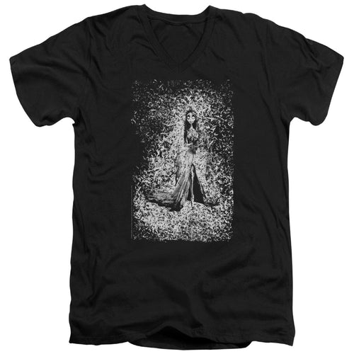 Corpse Bride Bird Dissolve Mens Slim Fit V-Neck T Shirt Black