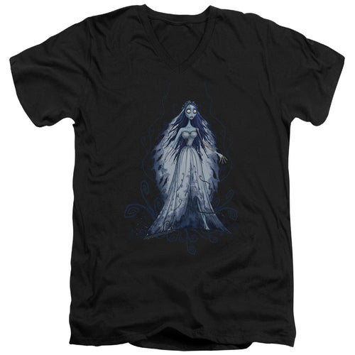 Corpse Bride Vines Mens Slim Fit V-Neck T Shirt Black