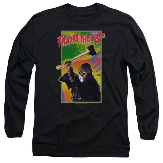 Friday The 13Th Retro Game Mens Long Sleeve Shirt Black Officially Licensed