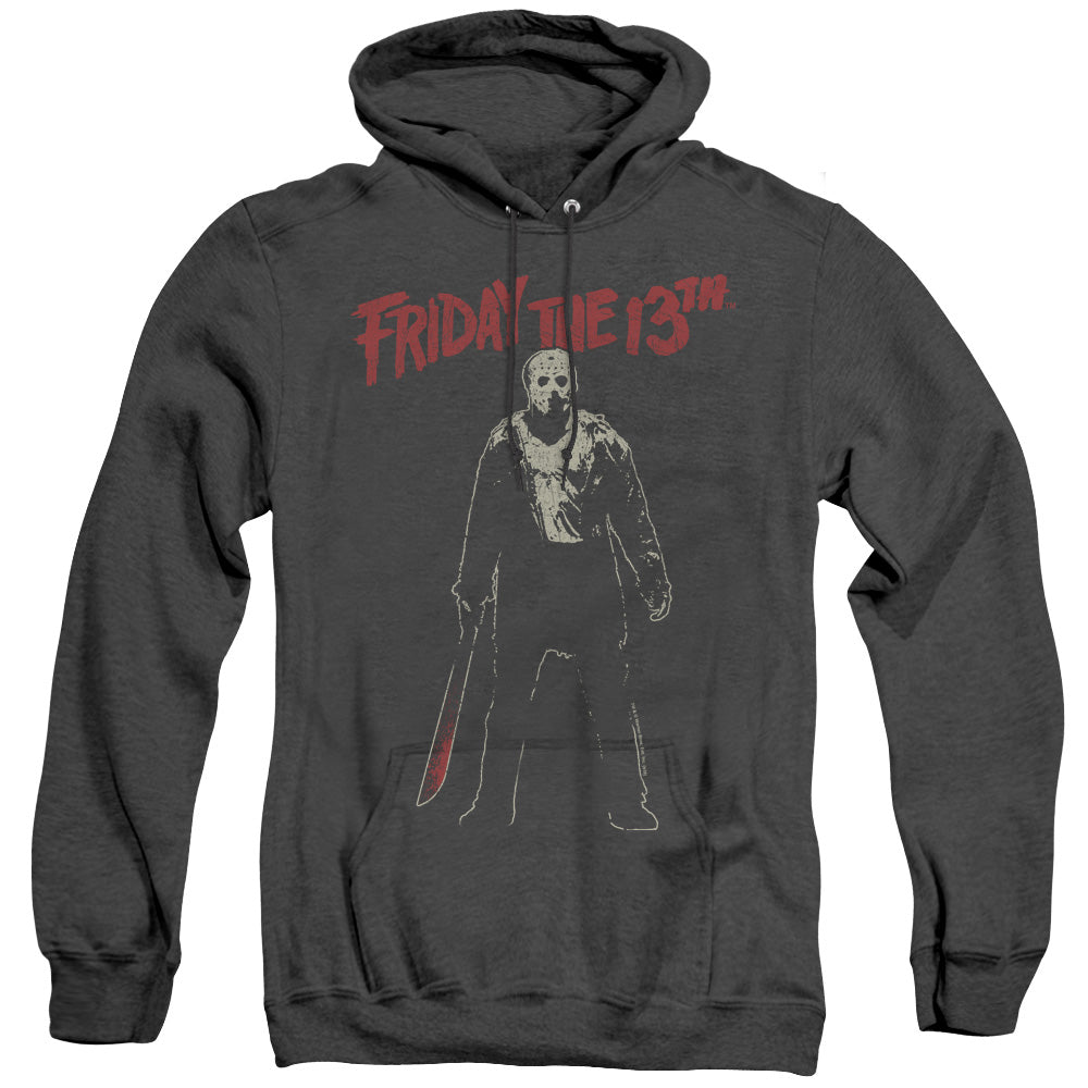 Friday The 13Th Chchch Ahahah Heather Mens Hoodie Black